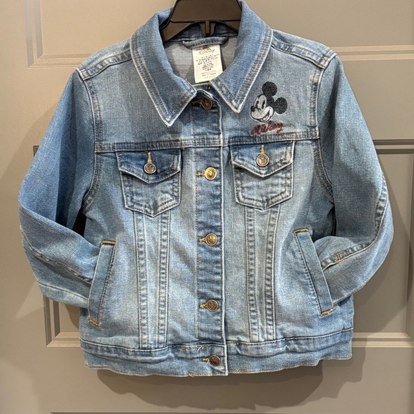 Disney Kids Mickey Mouse Light Blue Denim Jacket - Picture 7 of 8